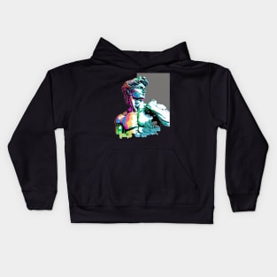 Statue of David Grey Kids Hoodie